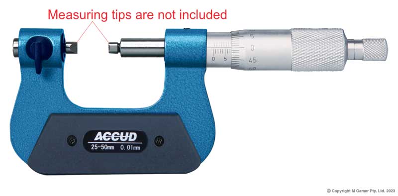 25mm Screw Thread Micrometer without measuring tips
